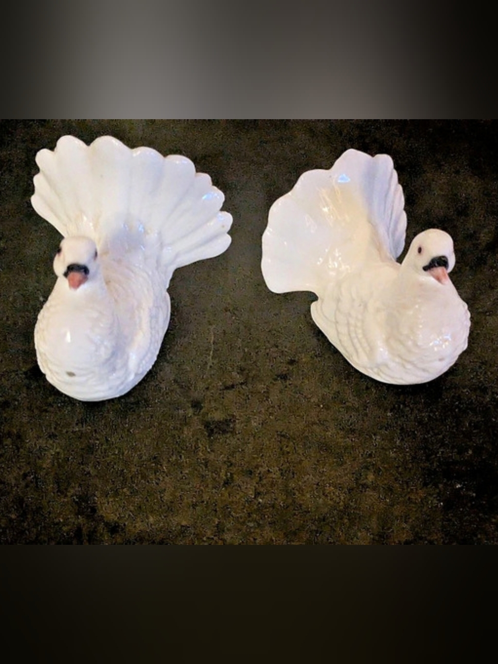 White Carved Turkey Salt & Pepper Set